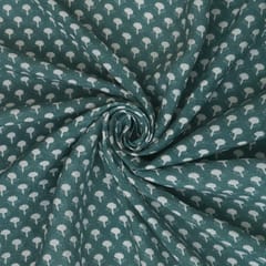 Coin Grey Muslin Floral Digital Print Fabric