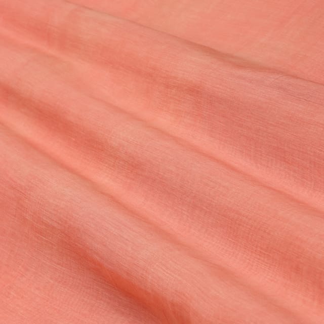 Peach Chanderi Fabric