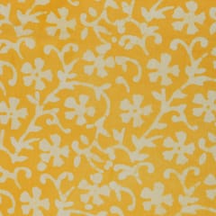 Yellow Cotton Batik Print Fabric
