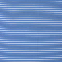 Sky Blue and White Stripe Crepe Fabric
