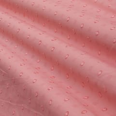 Pink Cotton Self Print Fabric