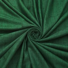 Bottle Green Plain Mahi Silk Fabric