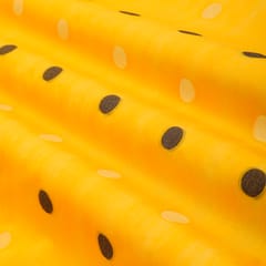 Yellow Chanderi Booti Embroidery Fabric