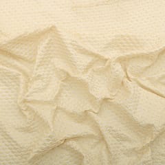 Snow White Dupion Sequin Embroidery Fabric