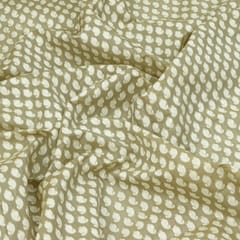 Grey Chanderi Big Paan Jacquard Fabric