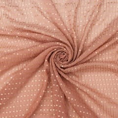 Rose Dust Pink Sequins Embroidery Georgette