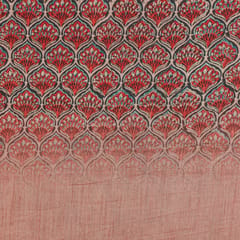 Blush Pink Motif Print Chanderi Handloom