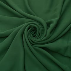 Bottle Green Polyester Georgette Fabric