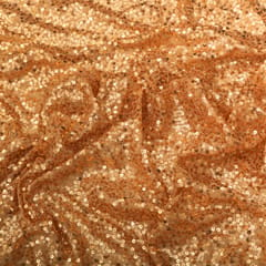 Caramel Brown Sequins Embroidery Fox Georgette