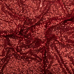 Wine Red Sequins Embroidery Fox Georgette