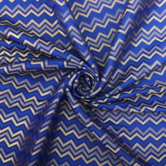 Cobalt Blue and Gold Weave Skirt Brocade