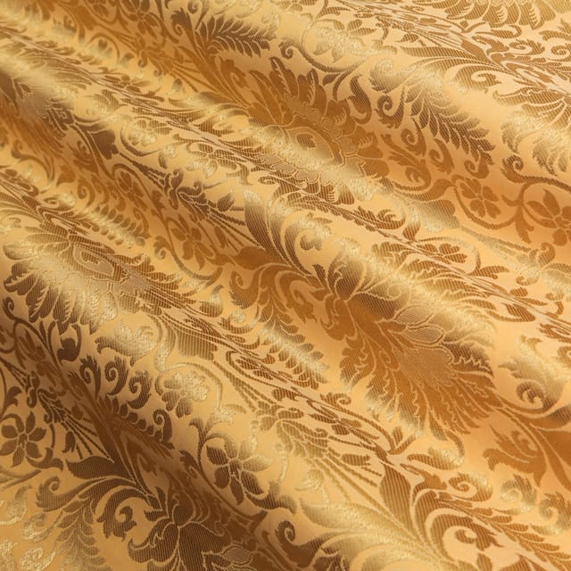 Tan Beige and Gold Weave Semi Brocade