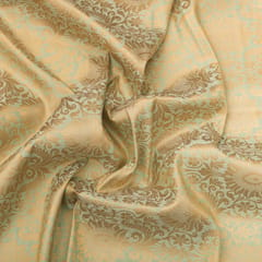 Mint Green and Gold Weave Semi Brocade