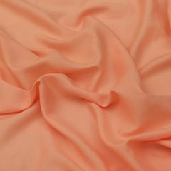 Salmon Pink Cotton Border Floral Threadwork Sequin Embroidery Fabric
