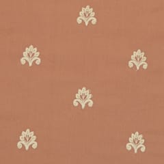 Thulian Pink Cotton Booti Threadwork Sequin Embroidery Fabric