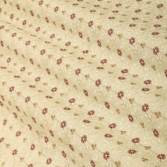 Lace White Embroidery Dupion Silk Fabric