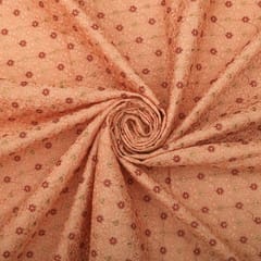 Blush Pink Embroidery Dupion Silk Fabric