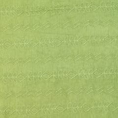 Mint Green Threadwork Embroidery Nokia Silk Fabric