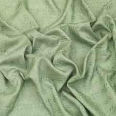 Ash Grey Threadwork Embroidery Nokia Silk Fabric