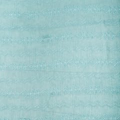 Sky Blue Threadwork Embroidery Nokia Silk Fabric