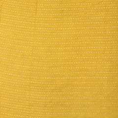 Canary Yellow Sequins Embroidery Linen Fabric