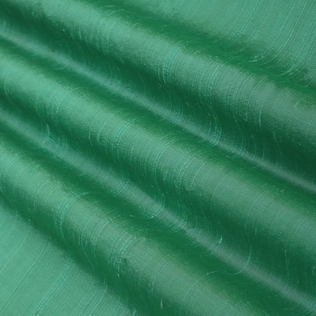 Forest Green Raw Silk Fabric