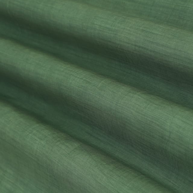 Bottle Green Cotton Silk Plain Fabric