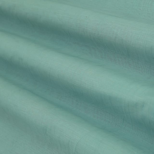 Azure Blue Chanderi Silk Plain Fabric