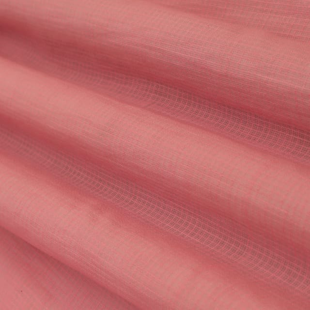 Pink Kota Check Plain Fabric