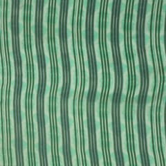 Forest Green Mulmul Silk Stripe Print Fabric