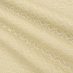 Powder White Chanderi Zigzak Pattern Jacquard Fabric