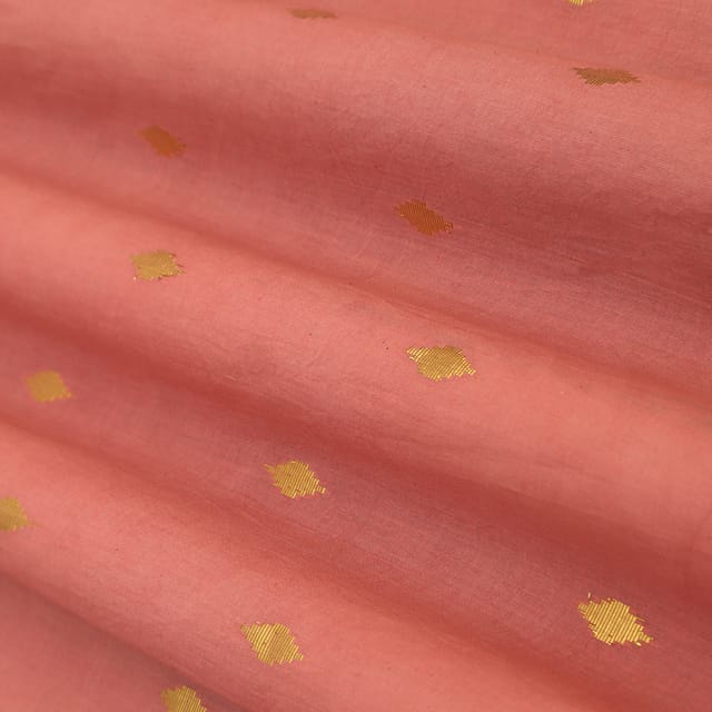 Bubblegum Pink Shimmering Kora Cotton Lurex Fabric