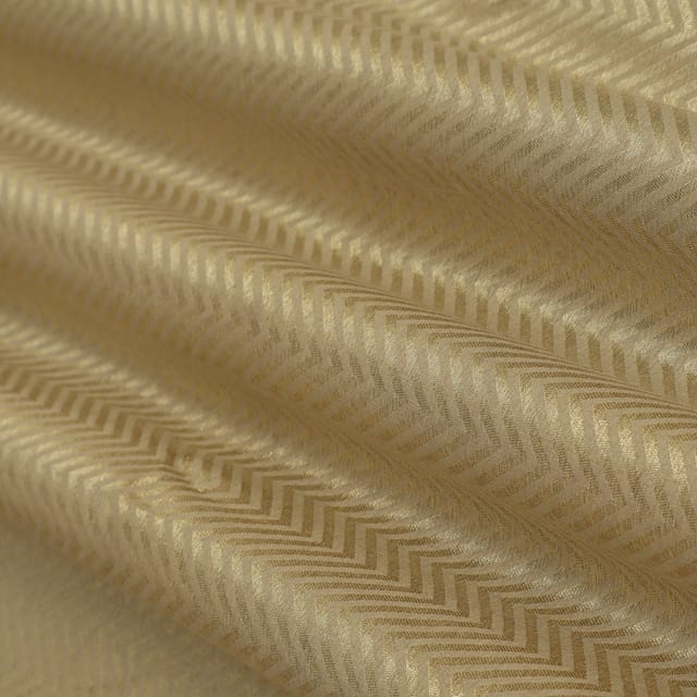 Amber Brown Munga Dim Golden Zari Work Brocade Fabric