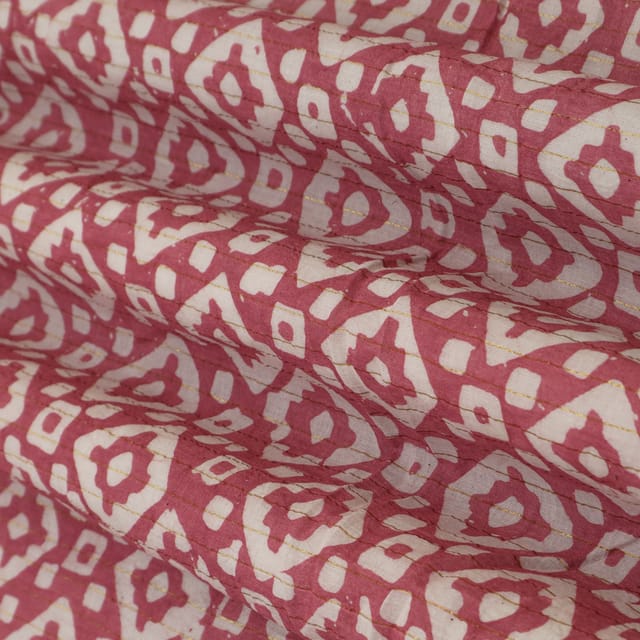 Pink Cotton Batik Print Fabric