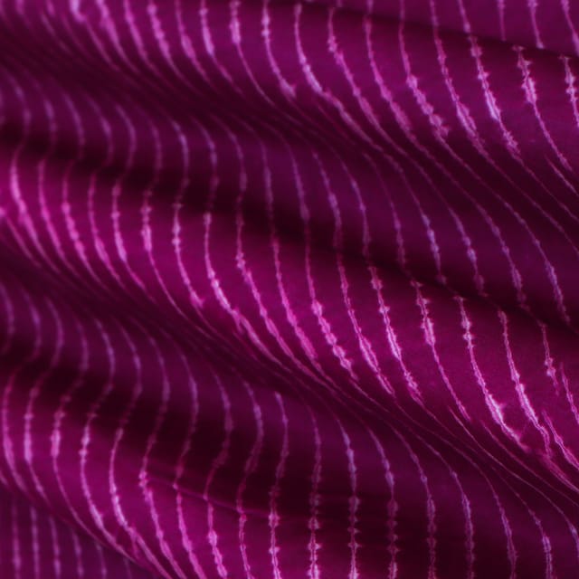 Mulberry Mulmul Silk Stripe Bandhani Print Fabric