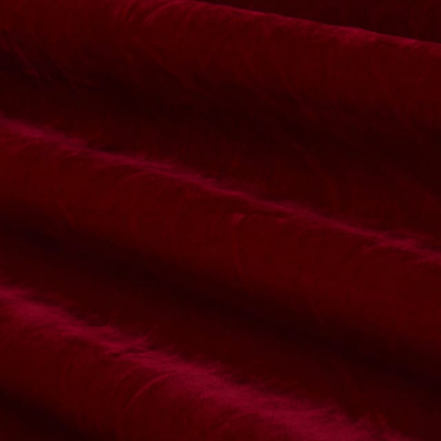 Blood Red Silk Velvet Fabric