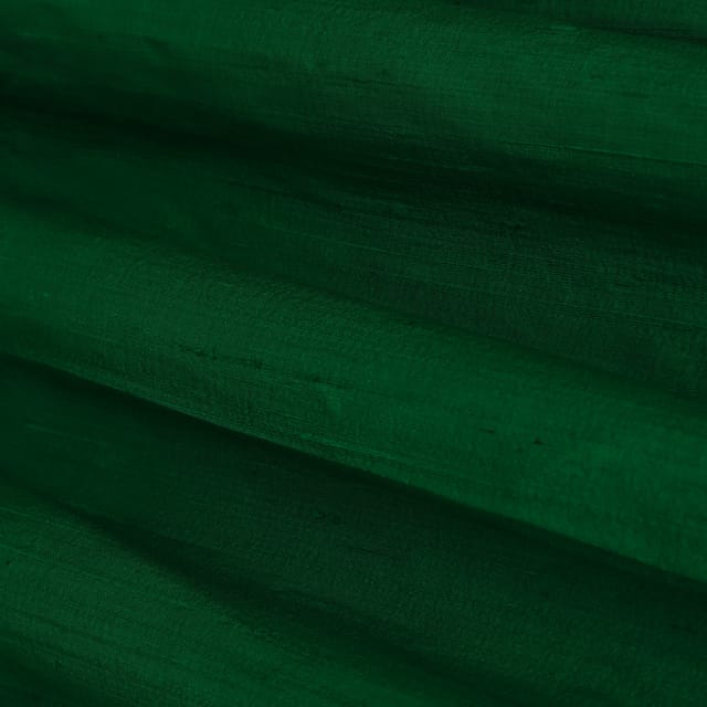 Emerald Green Raw SIlk Fabric 100gm