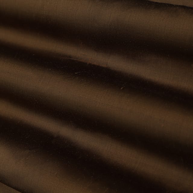 Chocolate Brown Pure Dupion SIlk Fabric 80gm