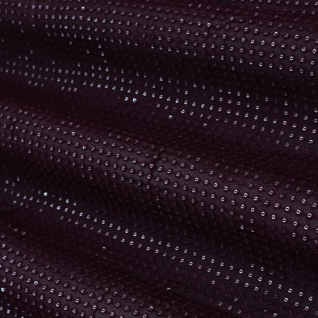 Burgundy Purple Sequins Embroidery Georgette Fabric