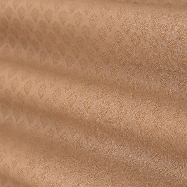 Latte Brown Self Print Weave Brocade Fabric