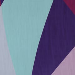 Pastel Multicoloured Abstract Print Modal Satin Fabric