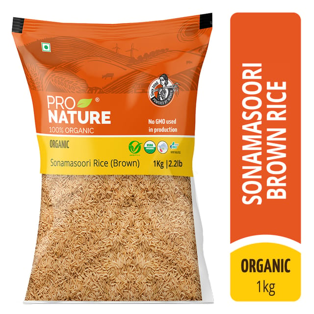 Organic Sonamasoori Rice (Brown) 1kg