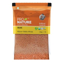 Organic Masoor Malka Whole 500g
