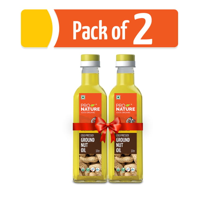 Organic Groundnut Oil 1ltr (Pack of 2)