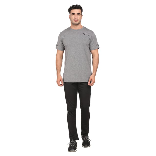 Rs 229/Piece-Gypsum Men's Sports Tees Charcoal Grey - Set of 4