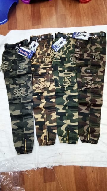 Rs 268/Piece - Cute Guy Cotton Regular Fit Army / Military / Camouflage Jeans for Boys Set of 20