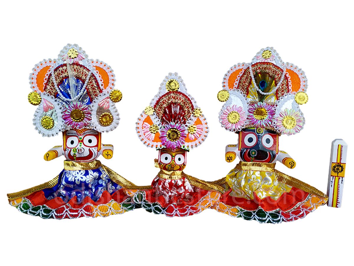 Real Craft Elegant Handmade Neem Wood Jagannath Balabhadra Subhadra Idol  Set - 10 inch Decorative Showpiece - 25 cm Price in India - Buy Real Craft  Elegant Handmade Neem Wood Jagannath Balabhadra
