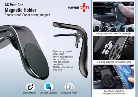 AC Vent Car Magnetic Phone Holder | Shock Proof | Super Strong Magnet