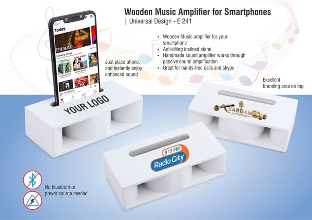 Wooden Music Amplifier For Smartphones | Universal Design