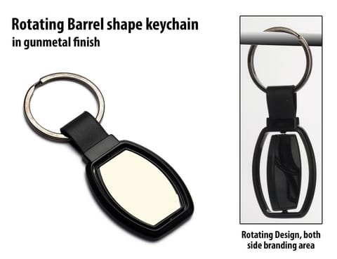Rotating Barrel Shape Keychain